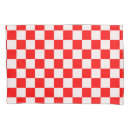 Search for red and white pillowcases Chequered