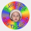 Search for rainbow happy birthday stickers Colourful
