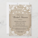Search for burlap lace bridal shower invitations Rustic