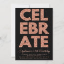Search for rose gold and black invitations Minimalist