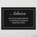 Search for minimalist wedding advice cards White