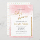 Search for pink glitter baby shower invitations Watercolor