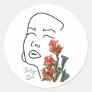Search for womans face stickers Flowers
