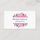 Search for watercolor flowers business cards Feminine