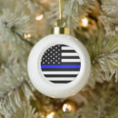 Search for thin blue line christmas tree decorations America