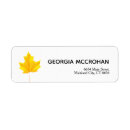 Search for yellow return address labels Script typography