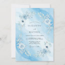 Search for serenity blue wedding invitations Watercolor