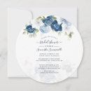 Search for blue flowers bridal shower invitations Elegant
