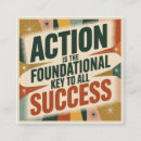 Search for actions business cards Action and success quote