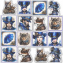 Search for vintage steampunk stickers Blue