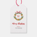 Search for monogram gift tags Wreath
