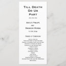 Search for halloween wedding programs Black and white