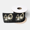 Search for 40th birthday ribbon Black gold