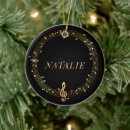 Search for treble clef christmas tree decorations Black