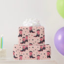 Search for cowgirl boots wrapping paper Pattern