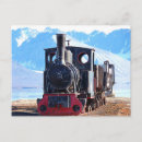 Search for trains horizontal postcards Blue