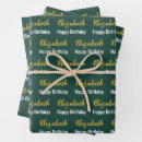 Search for deep green wrapping paper Happy birthday