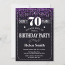 Search for purple 70th birthday invitations Cheers to 70 years