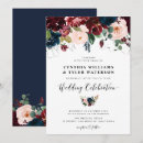 Search for burgundy and navy blue wedding invitations Watercolor floral