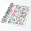 Search for pink flowers wrapping paper Boho