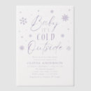 Search for purple winter wonderland invitations Baby its cold outside