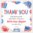 Search for july 4th birthday stickers Red white and blue