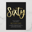 Search for foil 60th birthday invitations Sixtieth