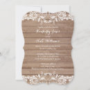 Search for wood and lace wedding invitations Barn