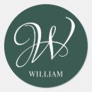 Search for emerald monogram stickers Elegant