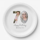 Search for 70th birthday plates Black and white