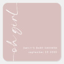 Search for modern girl baby shower stickers Minimalist