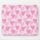 Search for pink heart pattern mousepads Girly