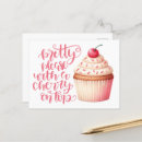 Search for cherry cupcake postcards Dessert