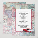 Search for map birthday invitations Vintage