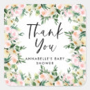 Search for girly thank you stickers Baby shower