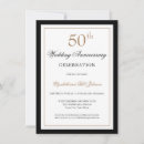 Search for gold 50th wedding anniversary invitations Fifty
