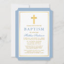 Search for blue cross christening invitations Blue and white
