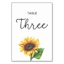 Search for yellow wedding table cards Sunflower