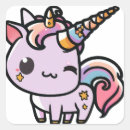 Search for cute cartoon unicorn stickers Pink
