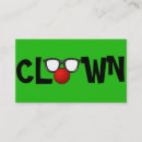 Search for clown business cards Circus