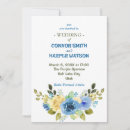 Search for dusty blue and yellow wedding invitations Botanical