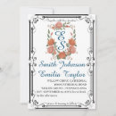 Search for monogram crest wedding invitations Classic formal elegant