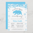 Search for blue snowflake baby shower invitations Polar bear