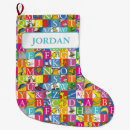 Search for alphabet letter christmas stockings Children