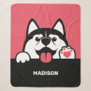 Search for siberian husky blankets Illustration