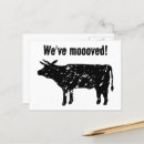 Search for cow moving announcement cards Farm animal