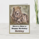 Search for bear birthday cards Grizzly