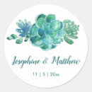 Search for succulents wedding stickers Botanical