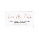 Search for gold save the date return address labels Calligraphy