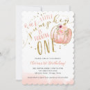Search for our little pumpkin is turning one invitations Baby girl